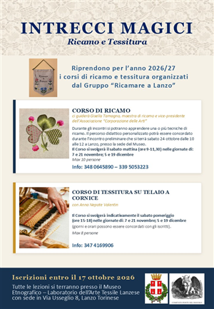 Intrecci magici - Ricamo e tessitura