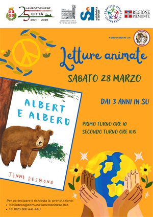 Sabato 28/03 - Biblioteca civica di Lanzo - Letture animate