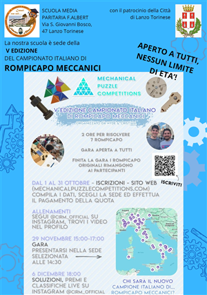 Sfida di Rompicapo meccanici presso la Scuola media F. Albert di Lanzo